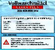 Inhaltsangabe einer Waschmittelpackung